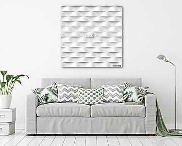 Absztrakt 3d fehér geometrikus háttérkép (vászonkép) - vászonkép, falikép otthonra és irodába