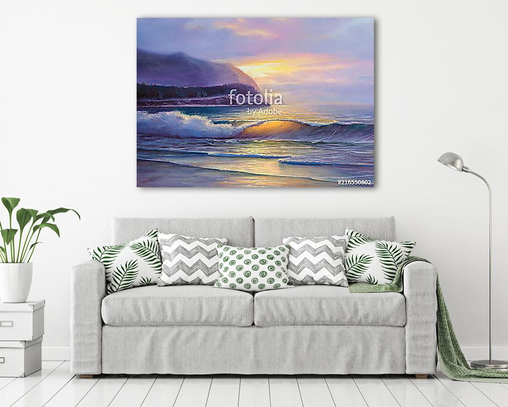 painting seascape (vászonkép) - vászonkép, falikép otthonra és irodába