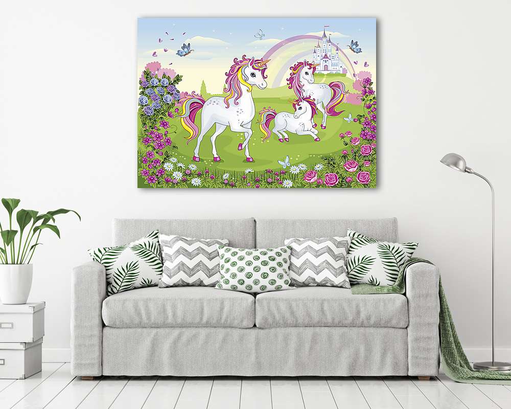 Az unikornisok földje - vászonkép, falikép vásárlás Az unikornisok földje (vászonkép) - vászonkép, falikép otthonra és irodába