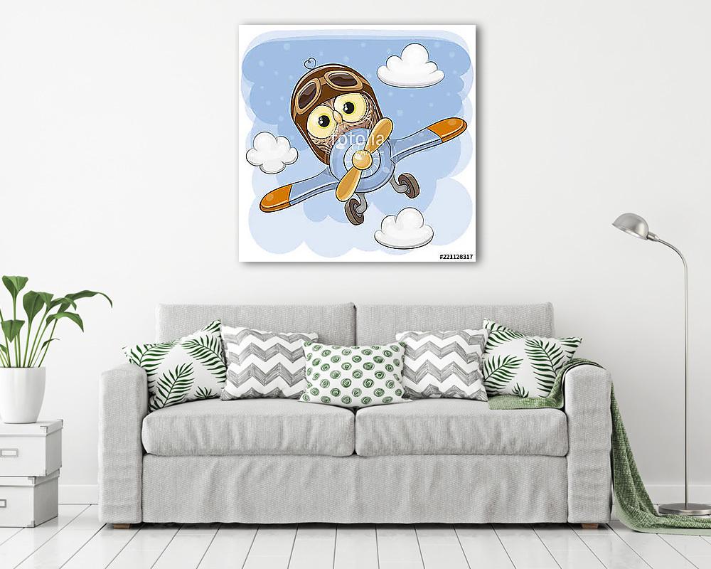 Bagoly repülőt vezet (bögre) - vászonkép, falikép otthonra és irodába