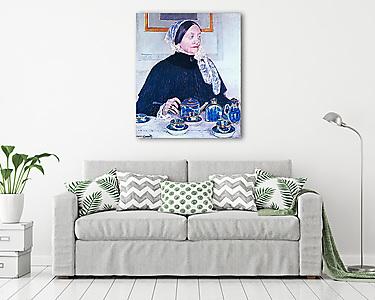 Hölgy az asztalnál (vászonkép) - vászonkép, falikép otthonra és irodába