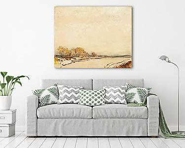 Tájkép folyóval (vászonkép) - vászonkép, falikép otthonra és irodába