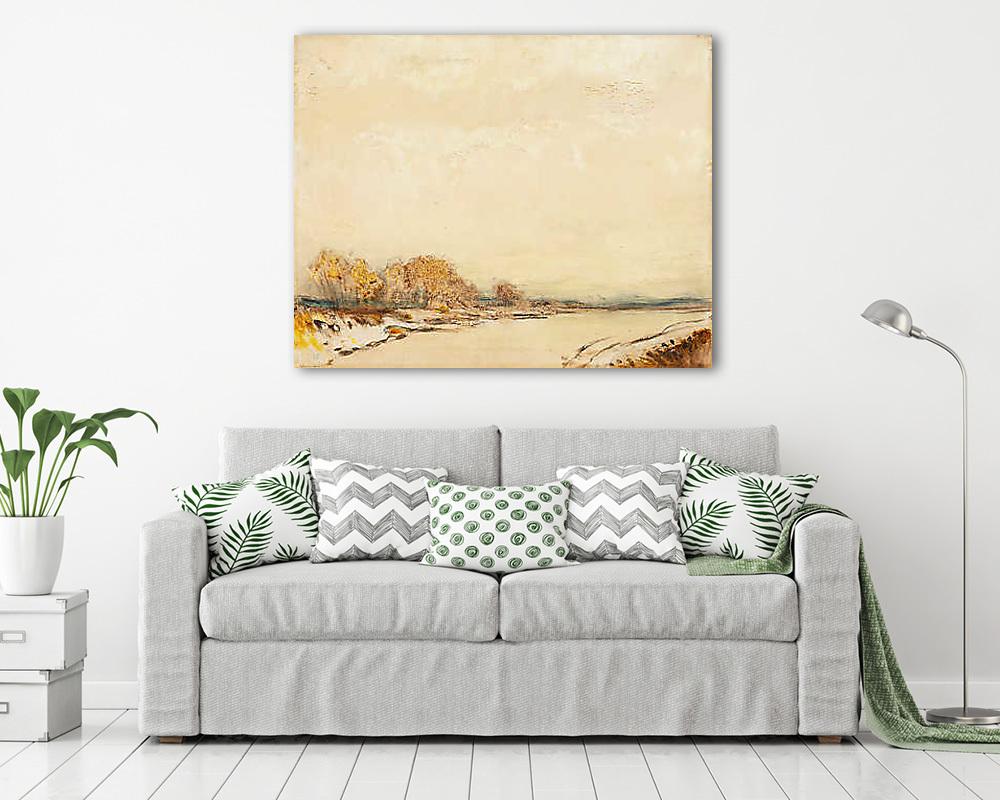 Tájkép folyóval (többrészes kép) - vászonkép, falikép otthonra és irodába