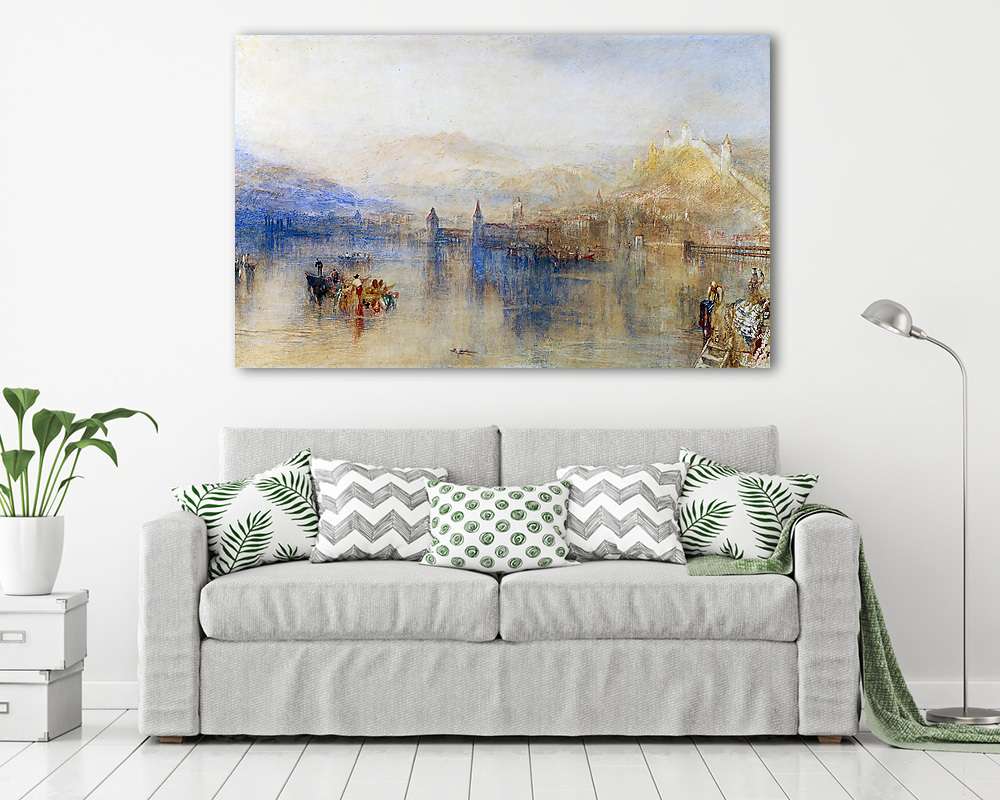 Luzern látképe (színverzió 1) - vászonkép, falikép vásárlás Luzern látképe (színverzió 1) (bögre) - vászonkép, falikép otthonra és irodába