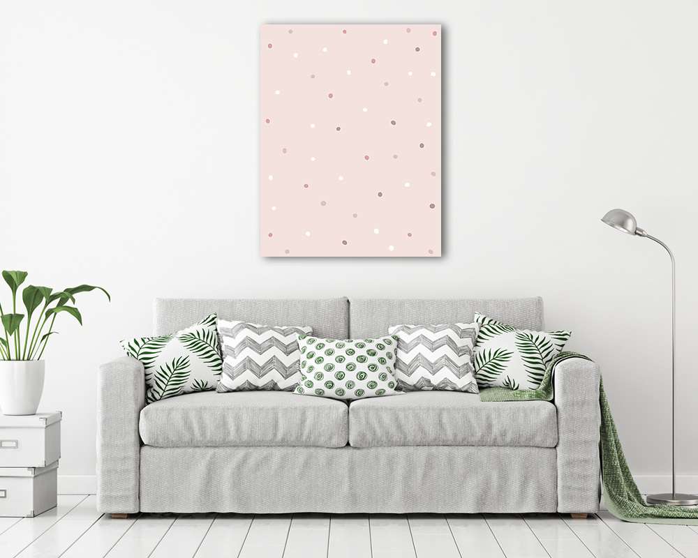 Pasztel pöttyök mályva háttérrel - vászonkép, falikép vásárlás Pasztel pöttyök mályva háttérrel (vászonkép) - vászonkép, falikép otthonra és irodába