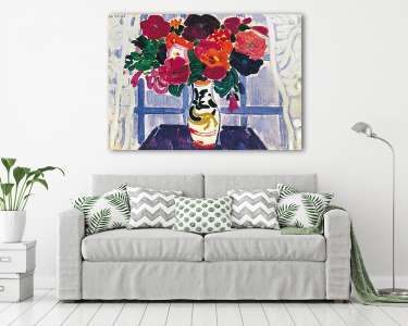 Váza virággal (vászonkép) - vászonkép, falikép otthonra és irodába