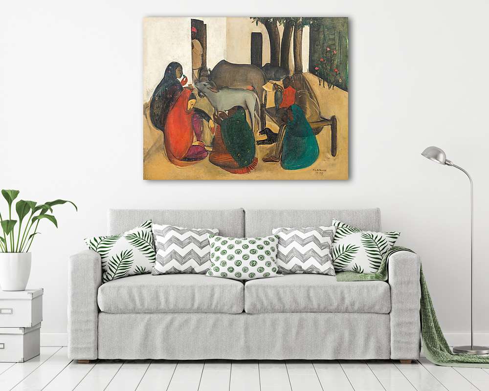 Amrita_Sher-Gil-the-storyteller-1937x-RET-KKZS.jpg (vászonkép) - vászonkép, falikép otthonra és irodába