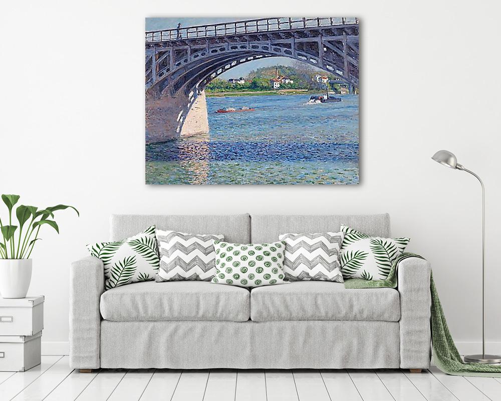 Híd Argenteuil-ban (többrészes kép) - vászonkép, falikép otthonra és irodába