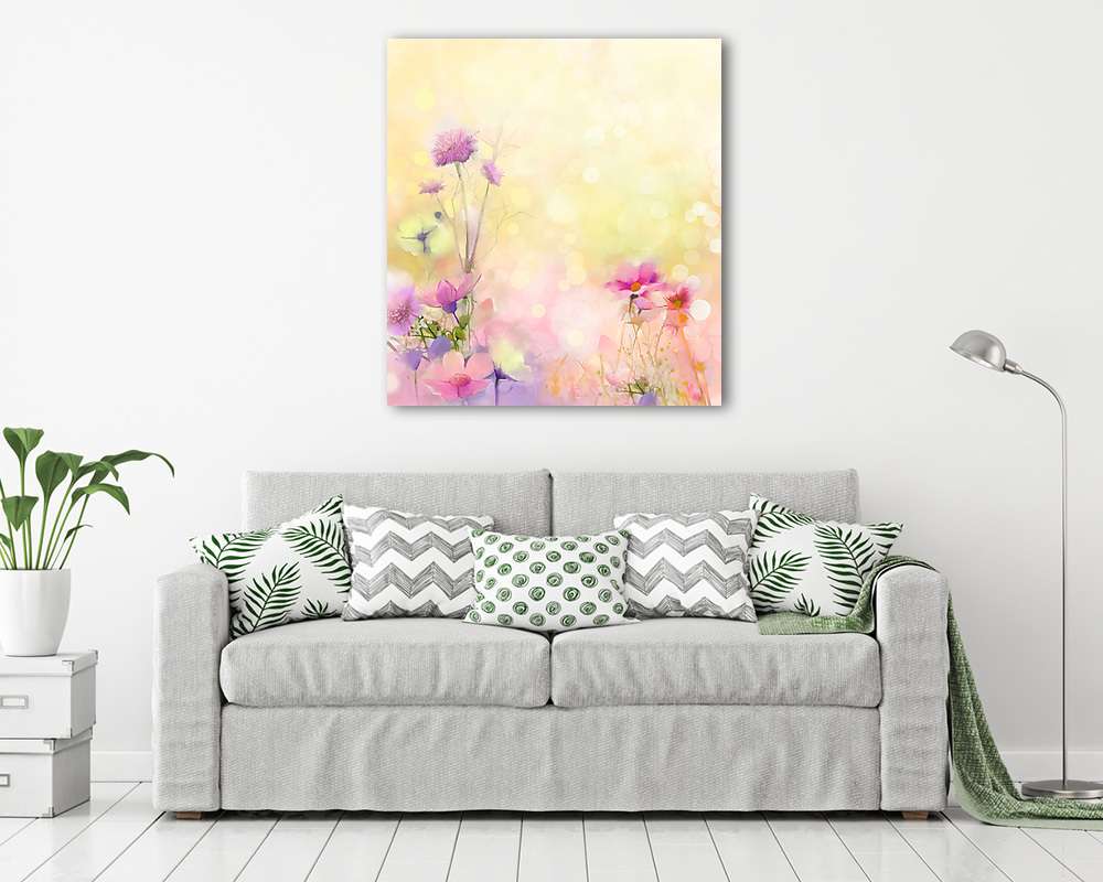 Mezei virágok (olajfestmény reprodukció) - vászonkép, falikép vásárlás Mezei virágok (olajfestmény reprodukció) (poszter) - vászonkép, falikép otthonra és irodába