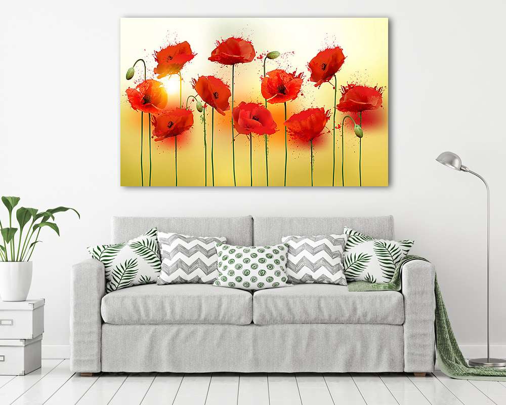 Pipacsok (festmény) - vászonkép, falikép vásárlás Pipacsok (festmény) (vászonkép) - vászonkép, falikép otthonra és irodába