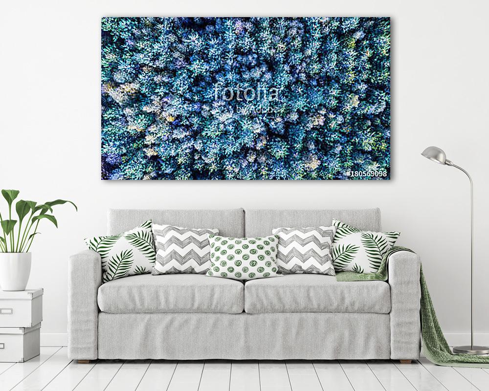 Erdő felülről fotózva (drónfotó) - vászonkép, falikép vásárlás Erdő felülről fotózva (drónfotó) (poszter) - vászonkép, falikép otthonra és irodába