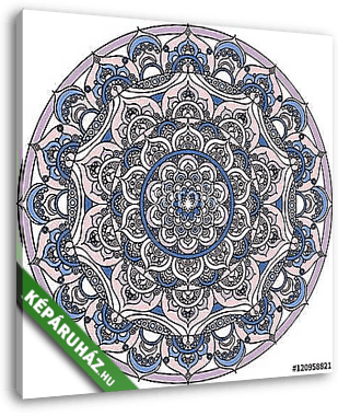 Vector purple vintage decorative mandala ornament - vászonkép 3D látványterv