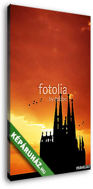 Sagrada Familia at sunset - vászonkép 3D látványterv