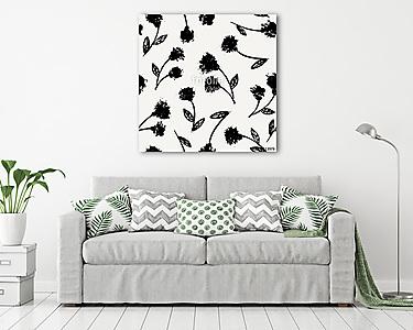 Hand Drawn Floral Seamless Pattern (vászonkép) - vászonkép, falikép otthonra és irodába