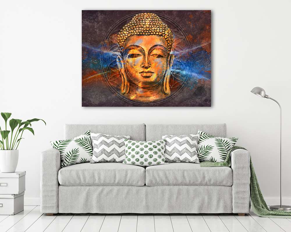Buddha fej, digitális art (fotótapéta) - vászonkép, falikép otthonra és irodába