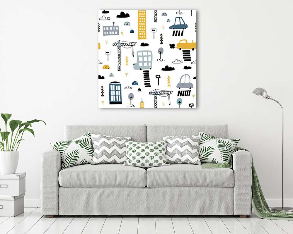 Építkezés tapétaminta - vászonkép, falikép vásárlás Építkezés tapétaminta (vászonkép) - vászonkép, falikép otthonra és irodába