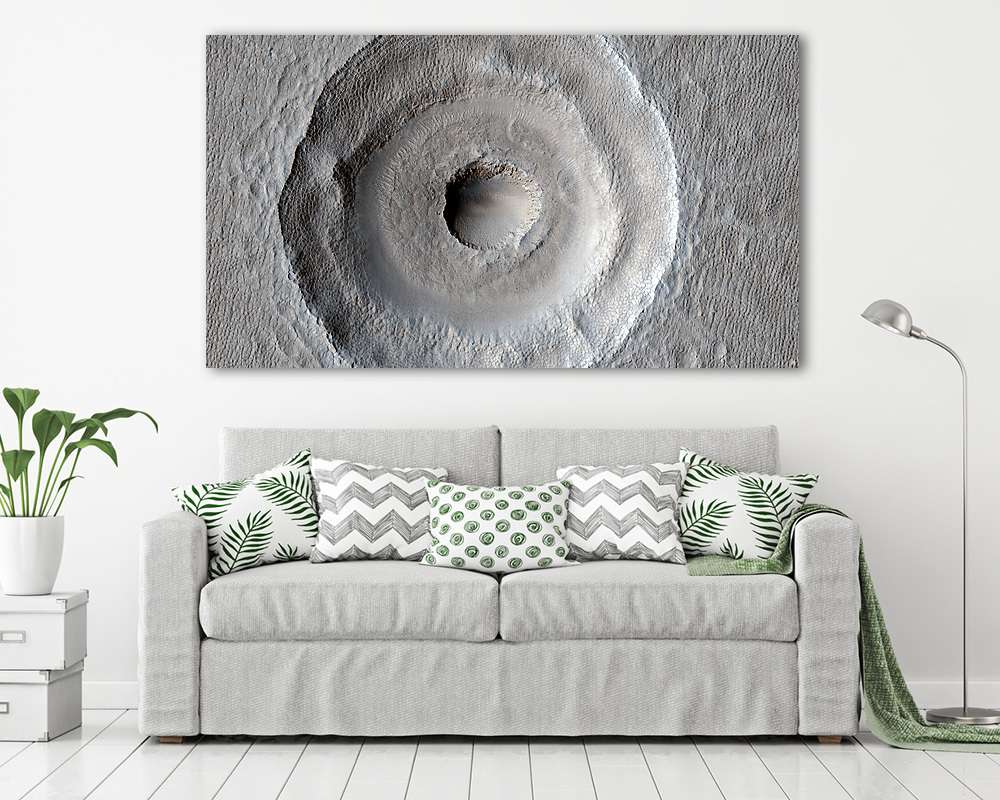 Bull's-Eye Impact Crater, Mars felszín (vászonkép) - vászonkép, falikép otthonra és irodába
