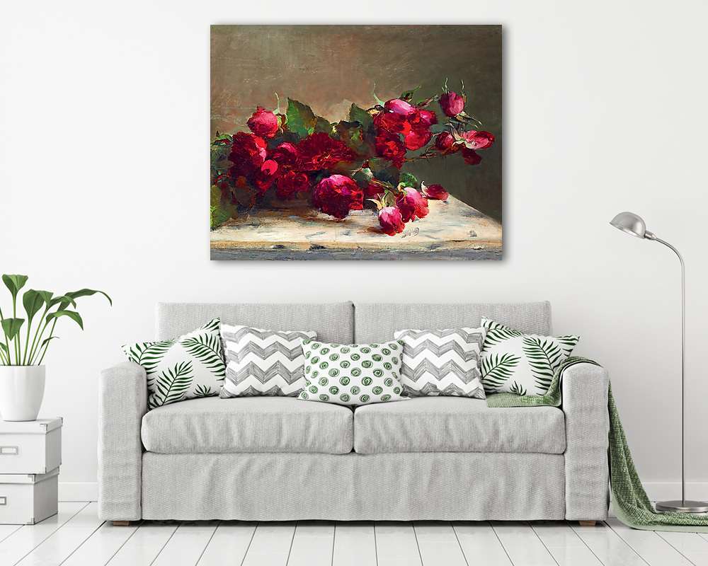 Csendélet rózsákkal  (vászonkép) - vászonkép, falikép otthonra és irodába