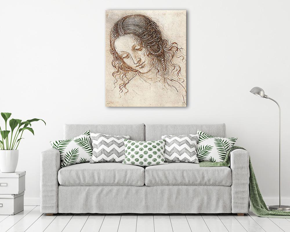 Léda portréja (keretezett kép) - vászonkép, falikép otthonra és irodába