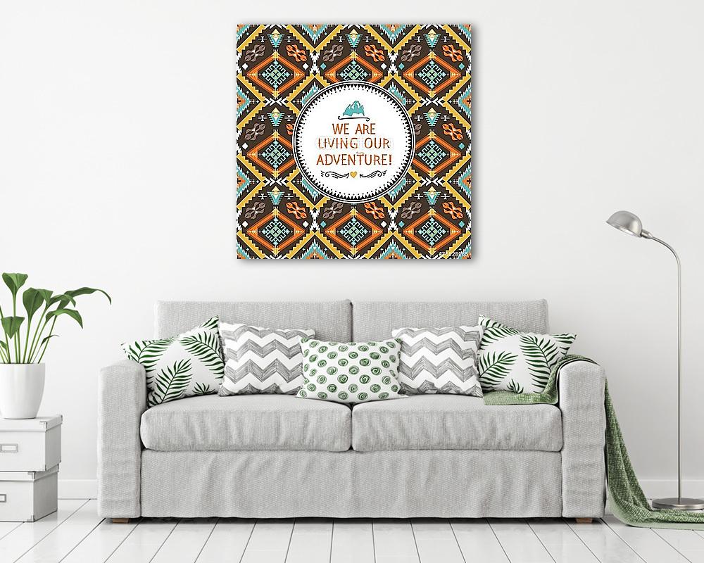 Hipster zökkenőmentes törzsi mintázat geometrikus elemekkel - vászonkép, falikép vásárlás Hipster zökkenőmentes törzsi mintázat geometrikus elemekkel (bögre) - vászonkép, falikép otthonra és irodába