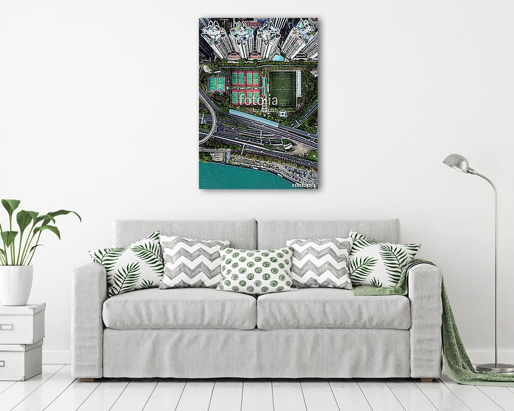 Hong Kong felülről (légifotó) - vászonkép, falikép vásárlás Hong Kong felülről (légifotó) (vászonkép) - vászonkép, falikép otthonra és irodába