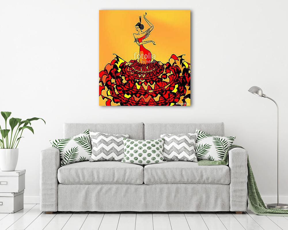 image of flamenco dancer girl (vászonkép) - vászonkép, falikép otthonra és irodába