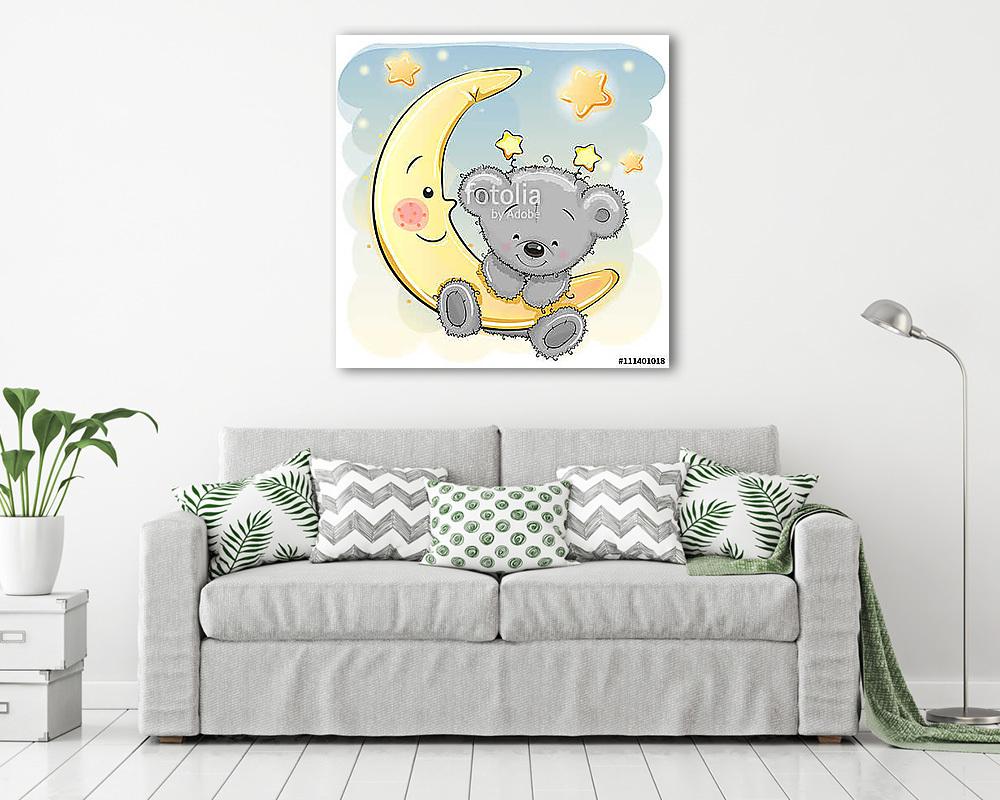 Kismackó a holdon - vászonkép, falikép vásárlás Kismackó a holdon (fotótapéta) - vászonkép, falikép otthonra és irodába