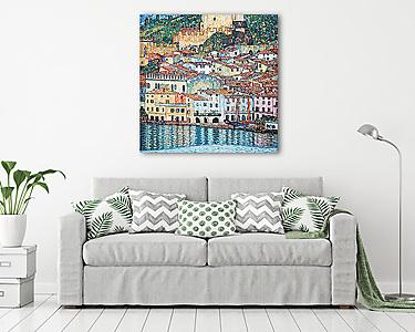 Malcesine, a Garda-tónál (feldolgozás szín 1) (vászonkép) - vászonkép, falikép otthonra és irodába