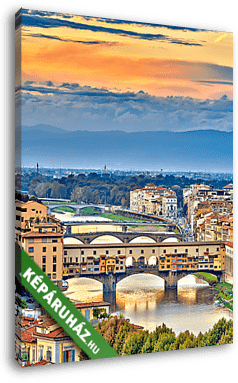 Ponte Vecchio Napkelte, Firenze - vászonkép 3D látványterv