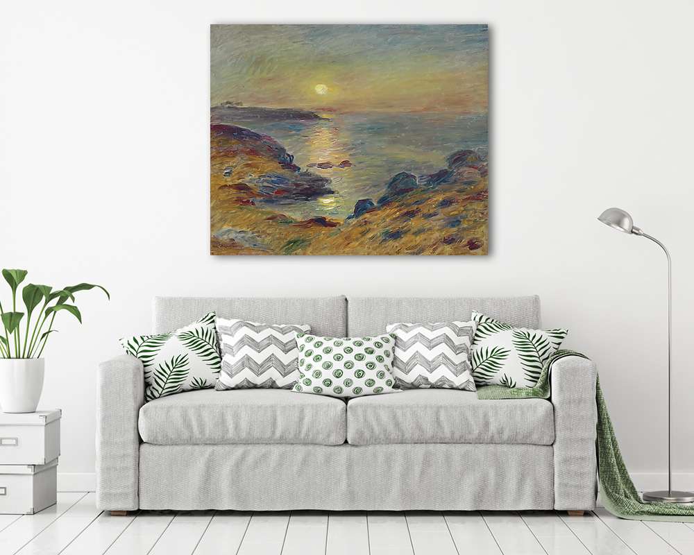 Naplemente Douarnenezben (c1883) (többrészes kép) - vászonkép, falikép otthonra és irodába