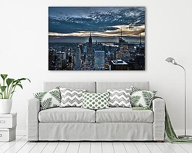 New York látképe a Empire State Building-gel (vászonkép) - vászonkép, falikép otthonra és irodába