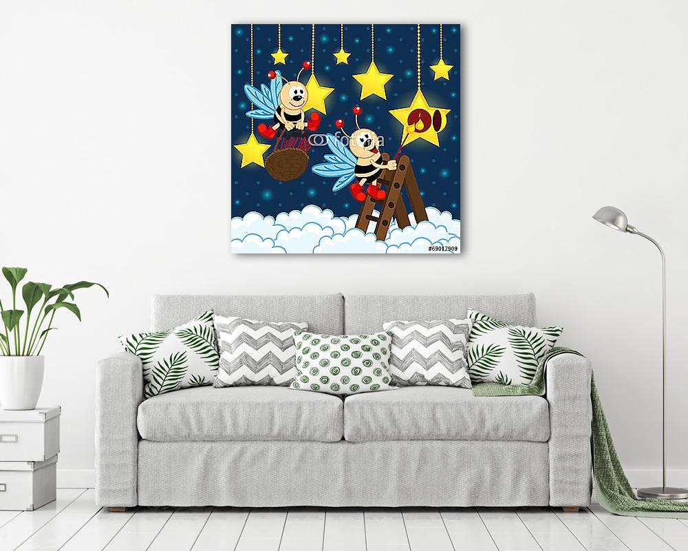 Szentjánosbogarak meggyújtják a csillagokat - vászonkép, falikép vásárlás Szentjánosbogarak meggyújtják a csillagokat (vászonkép) - vászonkép, falikép otthonra és irodába