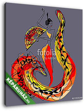 figure of flamenco dancer - vászonkép 3D látványterv