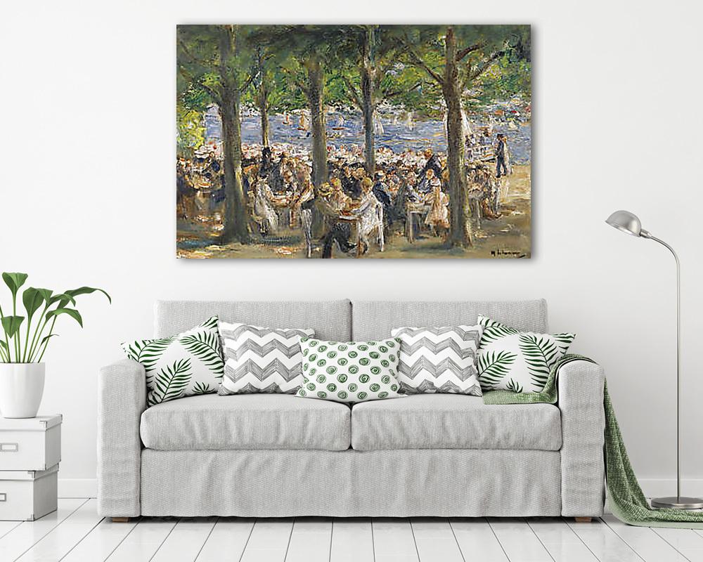 Kerti vendéglő a Havel folyónál (1920 körül) (keretezett kép) - vászonkép, falikép otthonra és irodába