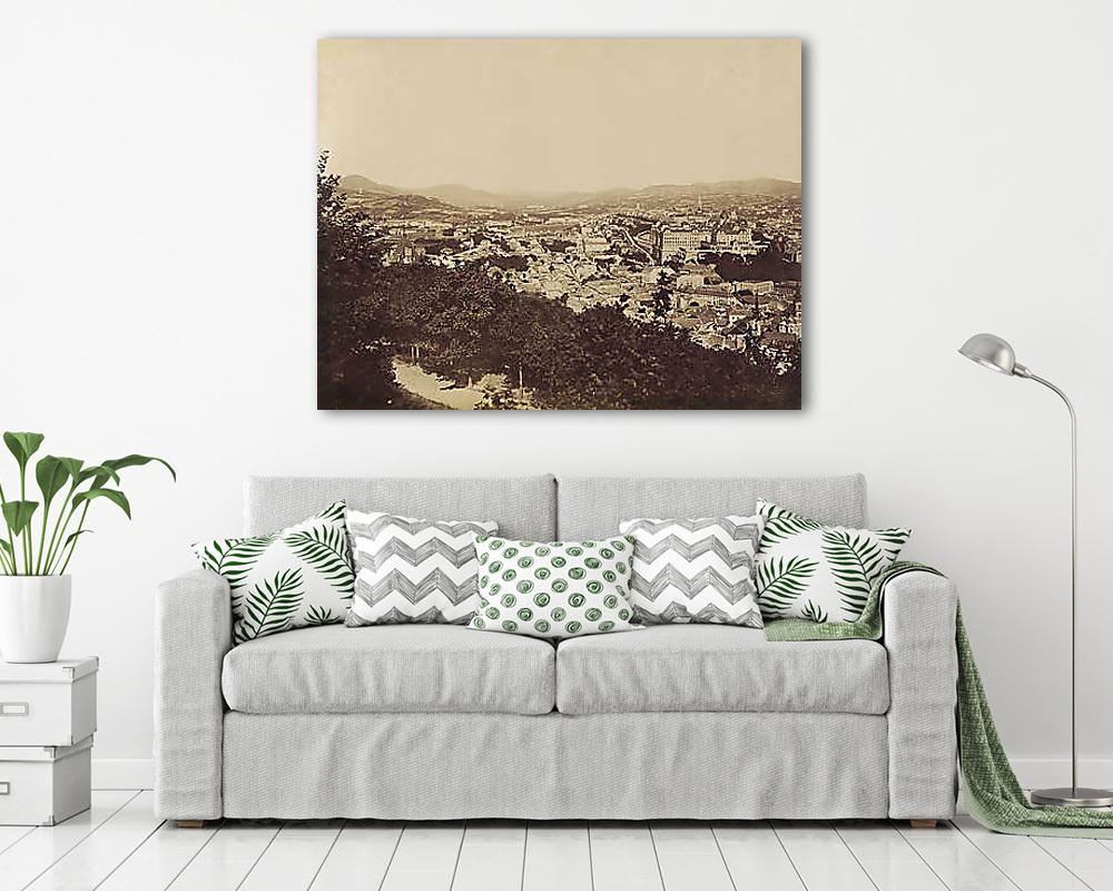 Kilátás a Tabán, Krisztinaváros és a budai Vár felé (1903) (bögre) - vászonkép, falikép otthonra és irodába