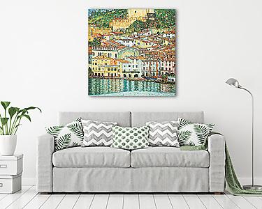 Malcesine, a Garda-tónál (feldolgozás szín 1) (vászonkép) - vászonkép, falikép otthonra és irodába