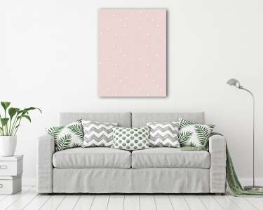 Apró pöttyös rózsaszín hátteres tapétaminta (vászonkép) - vászonkép, falikép otthonra és irodába