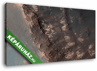Becsapódási kráter középső kiemelkedése, Mars felszín - vászonkép 3D látványterv