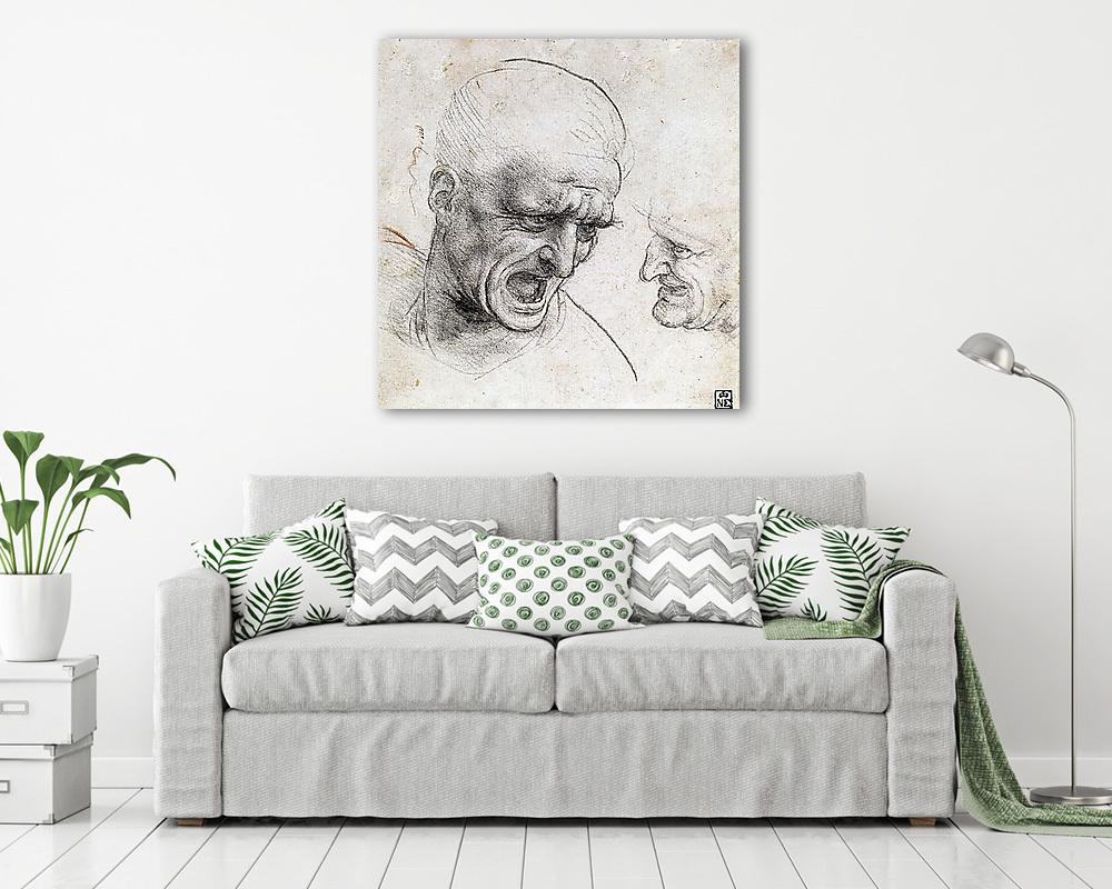 Harcosok feje, tanulmány - színverzió 1. (vászonkép) - vászonkép, falikép otthonra és irodába