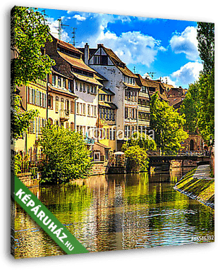 Strasbourg, a vízcsatorna a Petite France területen, az UNESCO h - vászonkép 3D látványterv