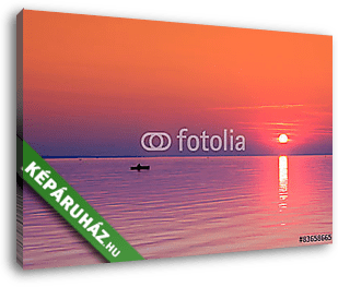 Gyönyörű naplemente a Balaton-ban - vászonkép 3D látványterv Gyönyörű naplemente a Balaton-ban - vászonkép 3D látványterv