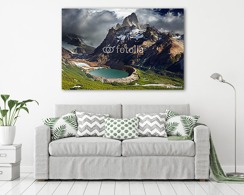 Mount Fitz Roy, Patagonia, Argentína - vászonkép, falikép vásárlás Mount Fitz Roy, Patagonia, Argentína (fotótapéta) - vászonkép, falikép otthonra és irodába
