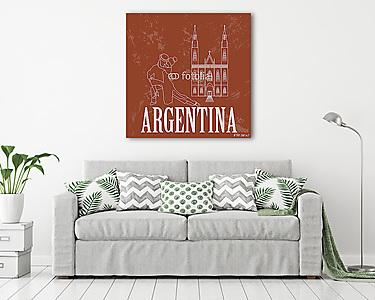Argentína látványosságai. Retro stílusú kép (vászonkép) - vászonkép, falikép otthonra és irodába