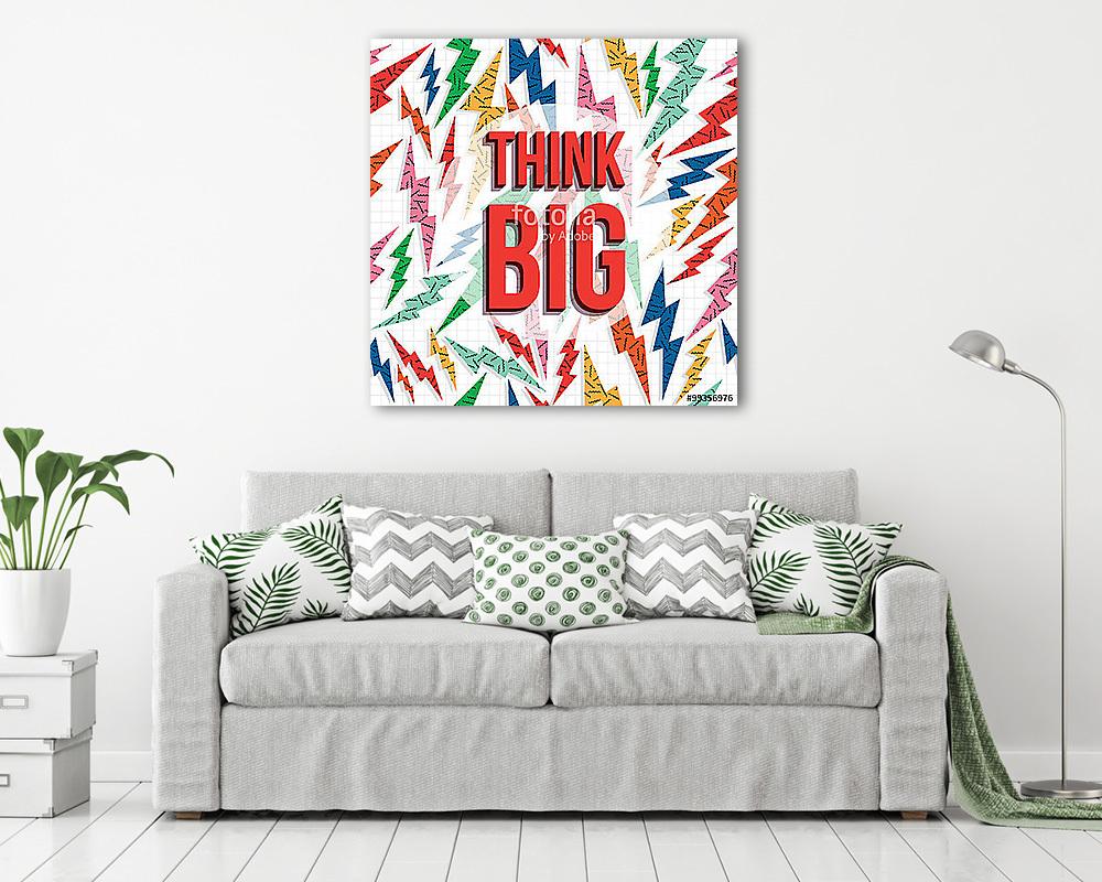 Gondolj nagy motivációs ihletet idéző ​​80-as retro (vászonkép) - vászonkép, falikép otthonra és irodába