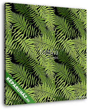 Páfránylevelek tapétaminta - vászonkép 3D látványterv