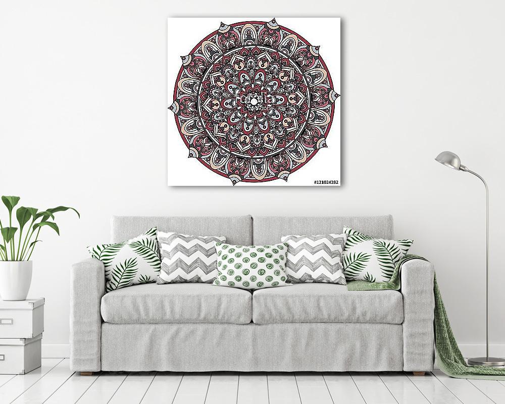 Vector vintage mandala ornament (poszter) - vászonkép, falikép otthonra és irodába