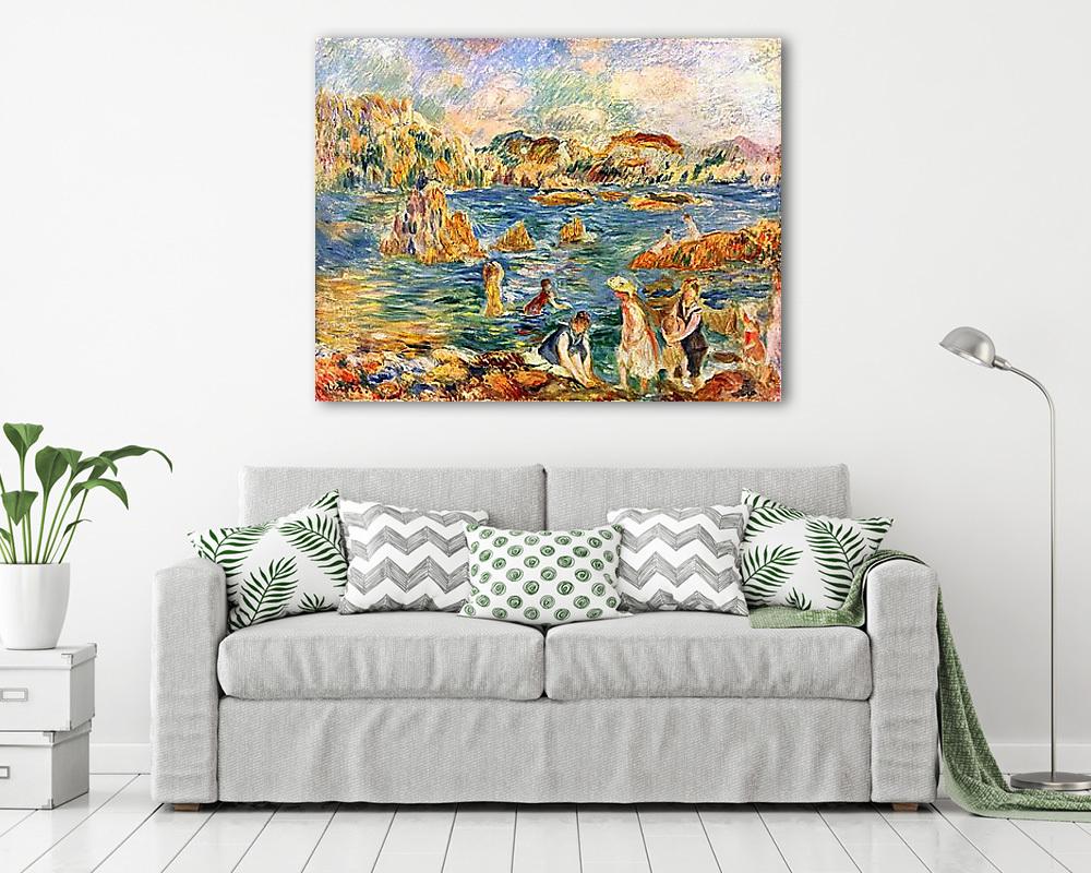 Guernesey strandján (keretezett kép) - vászonkép, falikép otthonra és irodába