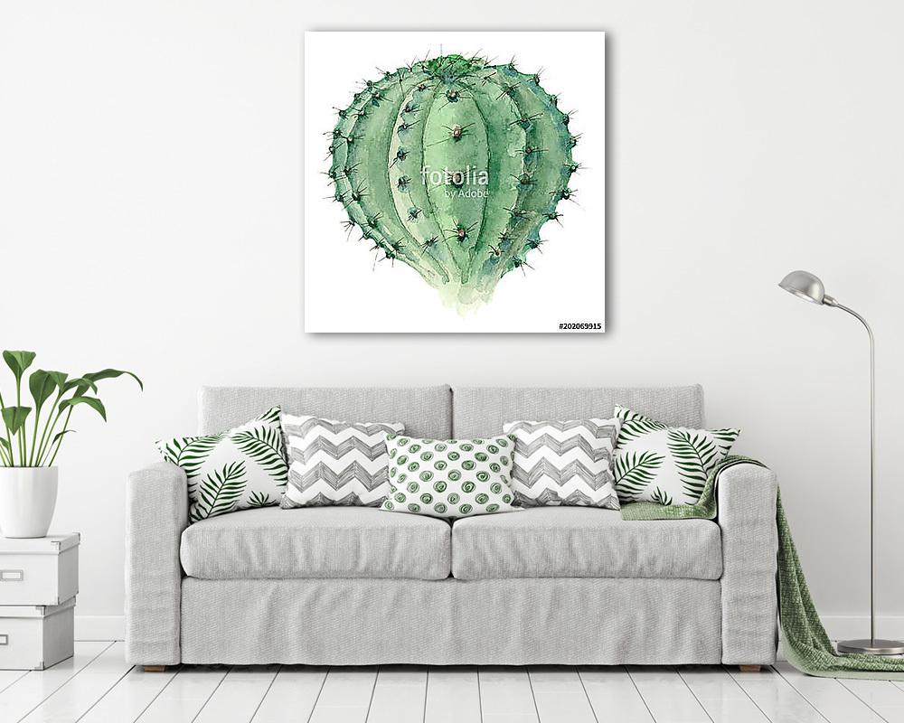 Cactus in watercolor (poszter) - vászonkép, falikép otthonra és irodába