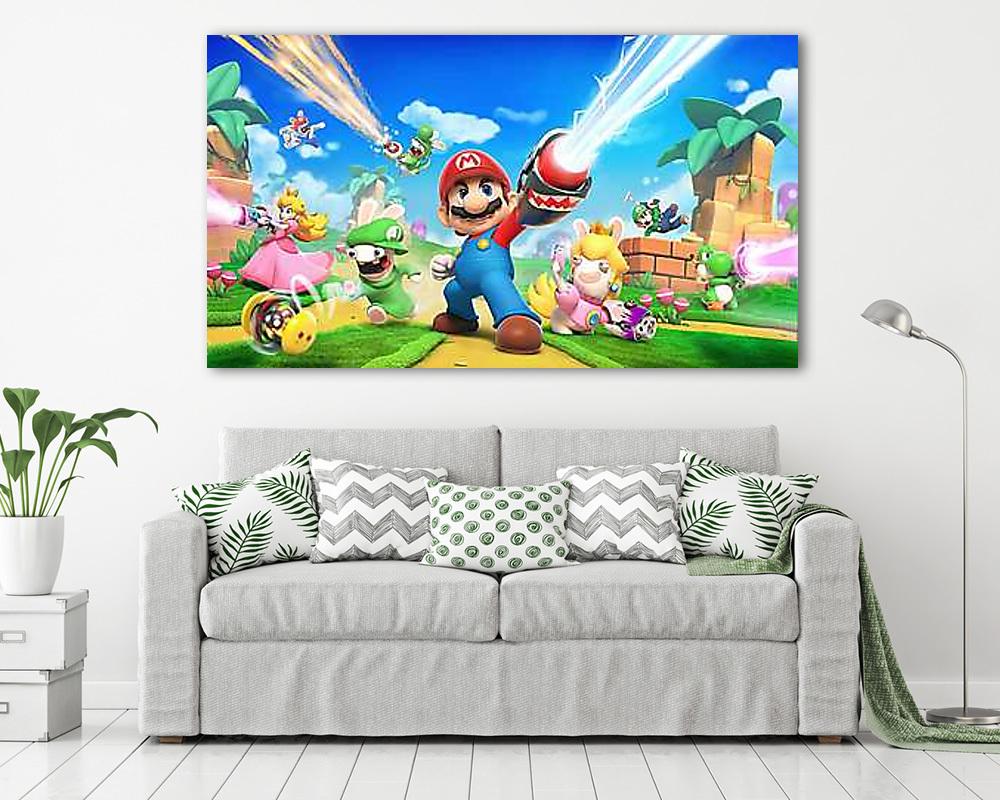 Mario Rabbids Kingdom Battle Poszter (keretezett kép) - vászonkép, falikép otthonra és irodába