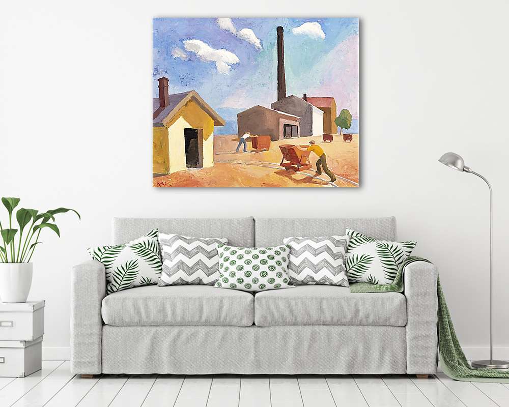 Téglagyár (többrészes kép) - vászonkép, falikép otthonra és irodába